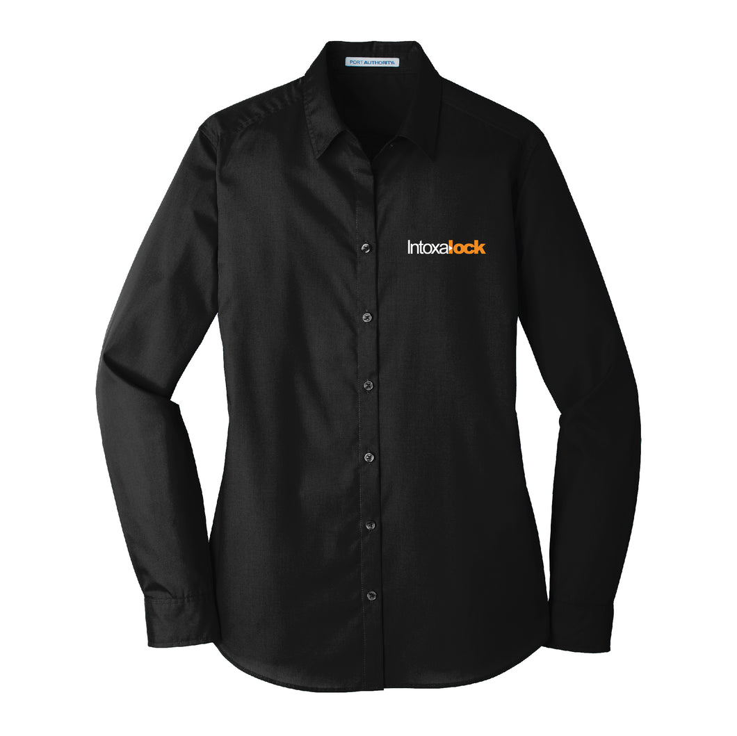 Intoxalock Ladies' Port Authority Long Sleeve Carefree Poplin Shirt