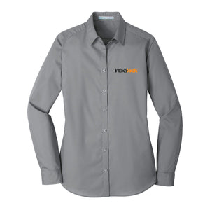 Intoxalock Ladies' Port Authority Long Sleeve Carefree Poplin Shirt
