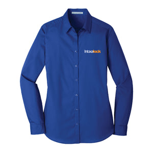 Intoxalock Ladies' Port Authority Long Sleeve Carefree Poplin Shirt