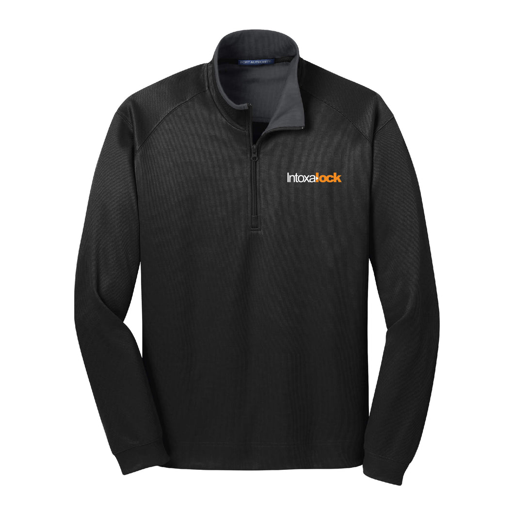 Intoxalock Men's Port Authority Vertical Texture 1/4-Zip Pullover