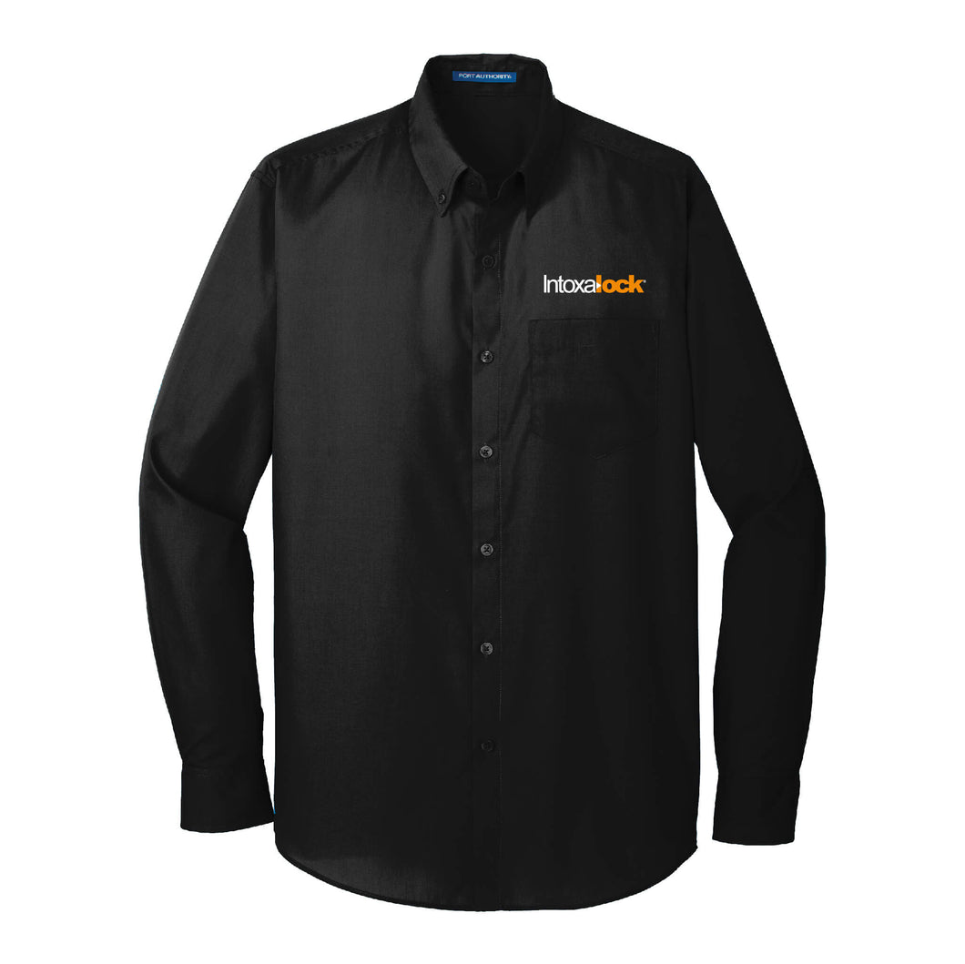 Intoxalock Men's Port Authority Long Sleeve Carefree Poplin Shirt